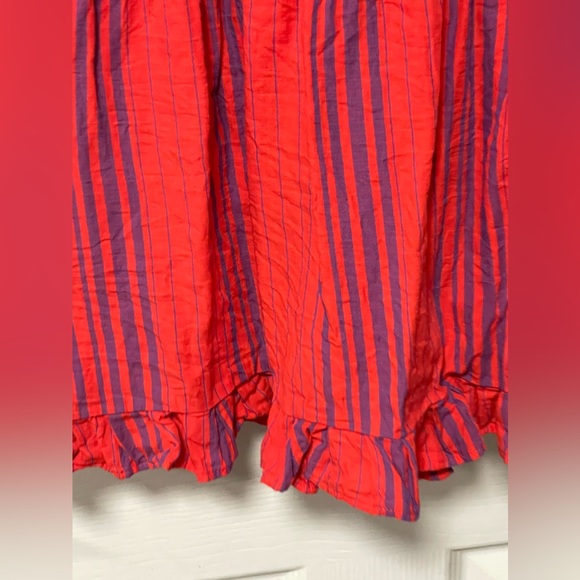 Universal Thread Woman's Dress Mini Sleeveless Red Stripe Pintuck Size XL - Picture 5 of 8